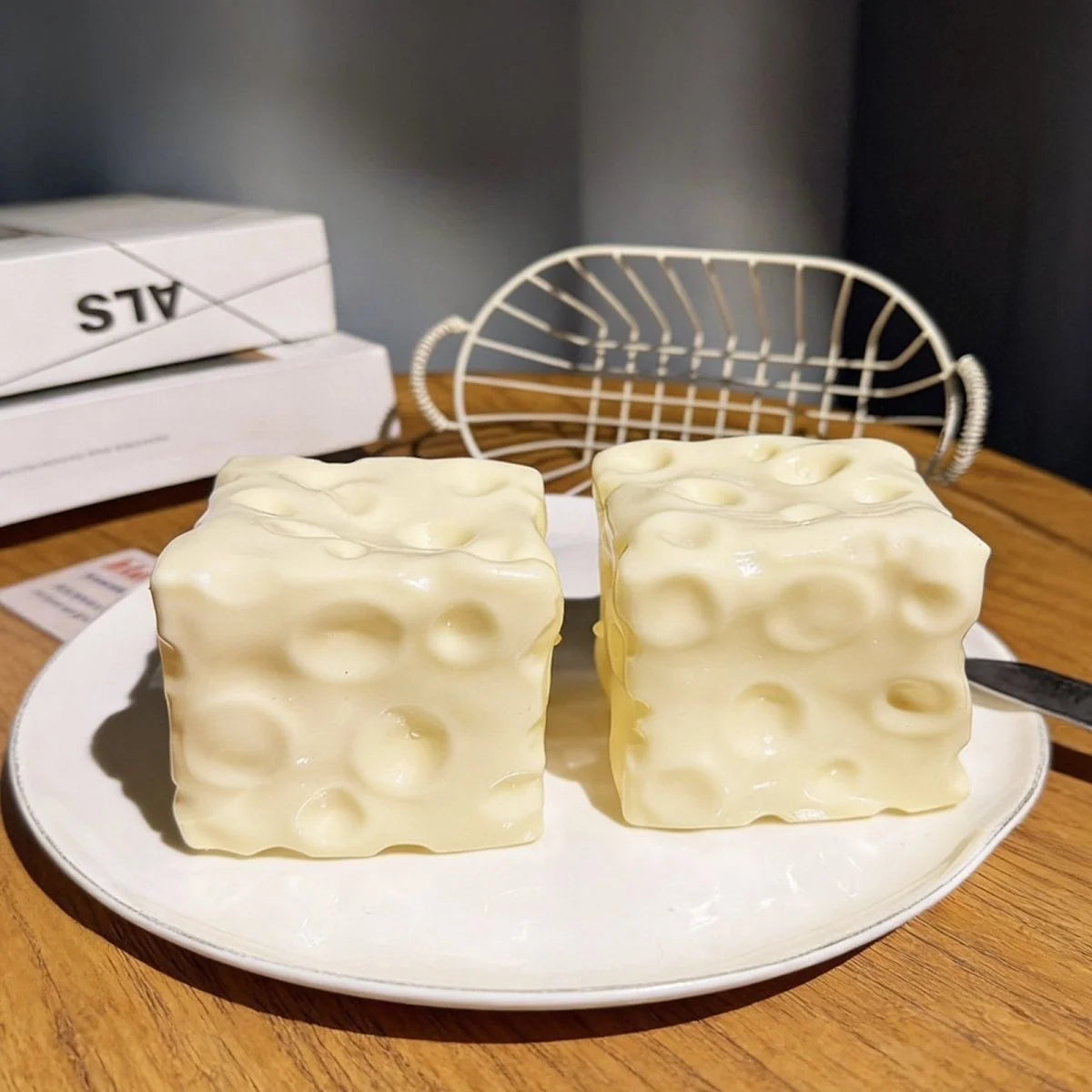 Realistic Square Cheese Squish